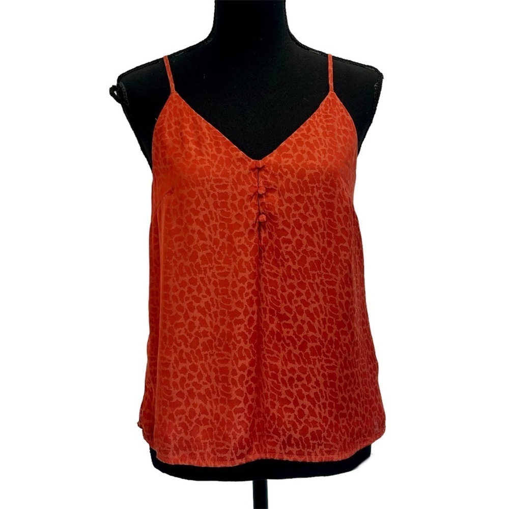 A New Day burnt orange leopard cheetah print camisole Sz XS